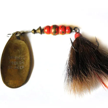 Mepps 5 Dressed Sukriukė, Balta/Raudona/Žalvaris, 14.2g, Puoštas Kablys, #0222