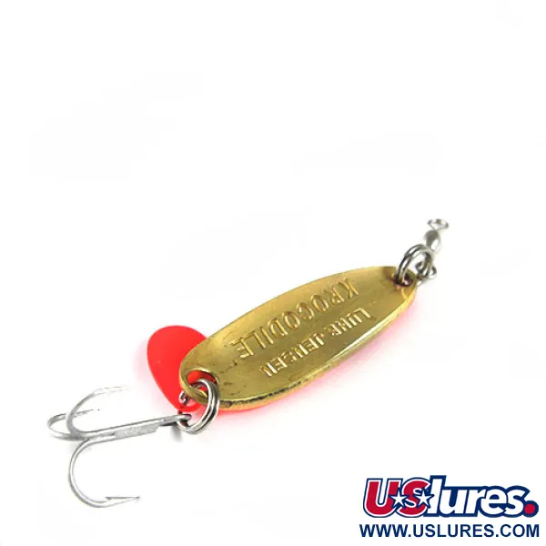 Luhr Jensen Krocodile Vartiklė, Oranžinė/Žalvaris/Hologram, 9g, #0508