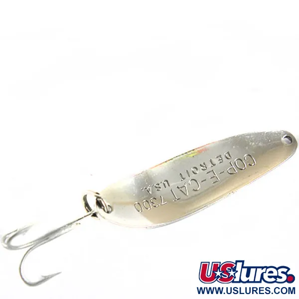 Dardevle Cop-E-Cat 7300 Blizgė, Nikelis/Žalia, 10g, Detroit įspaudas, #0653