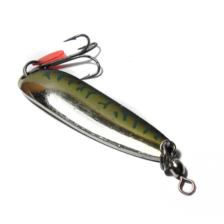 Luhr Jensen Krocodile Die #4 Blizgė, Nikelis/Auksas/Žalia, 19g, #0067