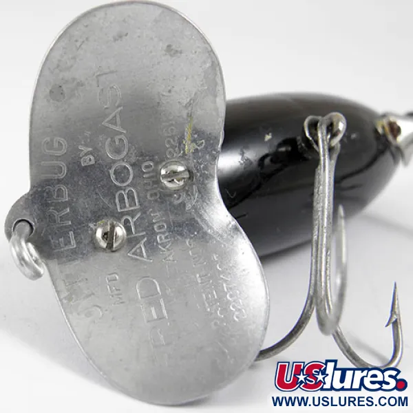 Fred Arbogast Jitterbug Paviršinis Masalas, Nikelis / Juoda, 14g, #0807