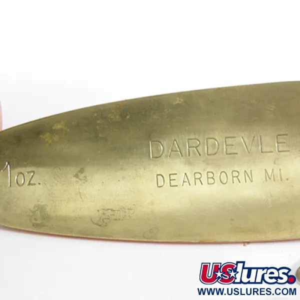 Eppinger Dardevle Blizgė, Balta/Oranžinė/Žalvaris, 28g, Žalvaris, #0858