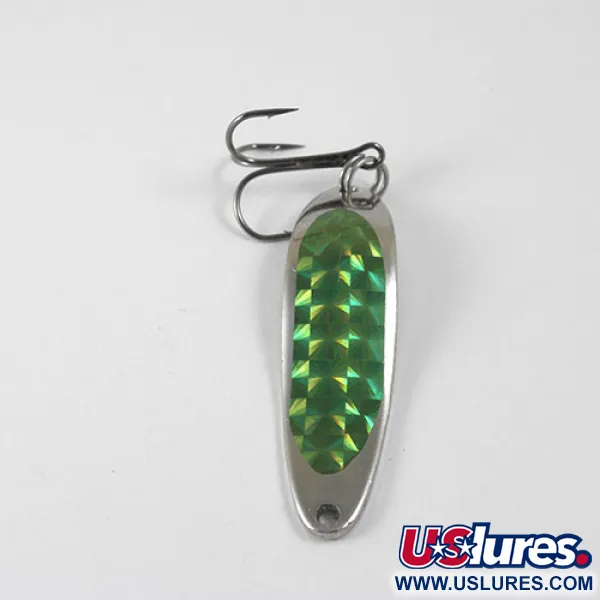 Dardevle Cop-E-Cat 7300 Blizgė, Nikelis/Žalia, 10g, Korių raštas, #0874