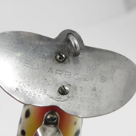 Fred Arbogast Jitterbug Paviršinis Masalas, Tiger, 10g, Vintage, #0880