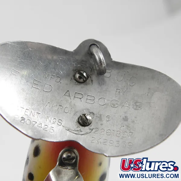 Fred Arbogast Jitterbug Paviršinis Masalas, Tiger, 10g, Vintage, #0880