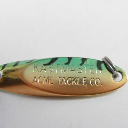 Acme Kastmaster Blizgė, Fire Tiger, 3,5g, Poliruotas Žalvaris, #0882