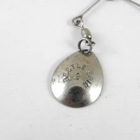 Johnson Beetle Spin Spinnerbait, Nikelis / Juoda, 3.5g, JAV, #0981