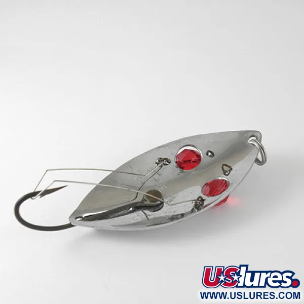 Hofschneider Weedless Red Eye Wiggler Blizgė, Nikelis/Raudona, 25g, #1002