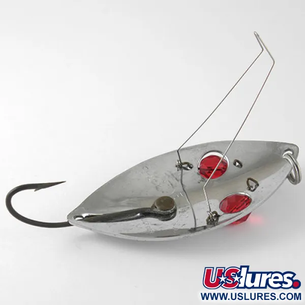 Hofschneider Weedless Red Eye Wiggler Blizgė, Nikelis/Raudona, 25g, #1002