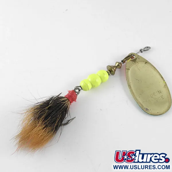 Mepps Aglia Fluo 4 dressed Sukriukė, Žalvaris/Fluo, 10g, #1085