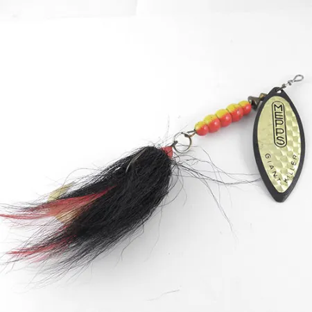 Mepps Giant Killer Sukriukė, Juoda/Holograma, 30g, Gluosnio Lapas, #1088