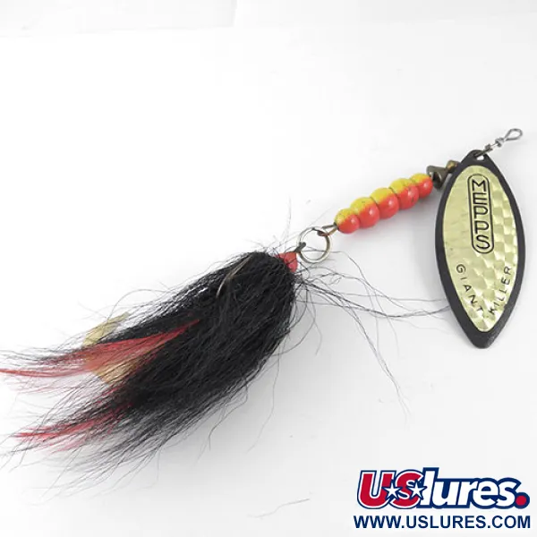 Mepps Giant Killer Sukriukė, Juoda/Holograma, 30g, Gluosnio Lapas, #1088