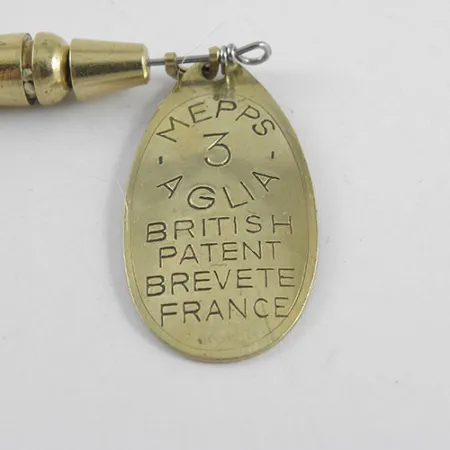 Mepps Aglia 3 Sukrė, Žalvaris, 7g, Raudonas Vamzdelis, #1104