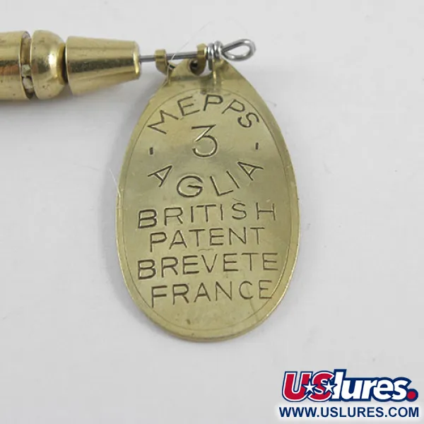 Mepps Aglia 3 Sukrė, Žalvaris, 7g, Raudonas Vamzdelis, #1104