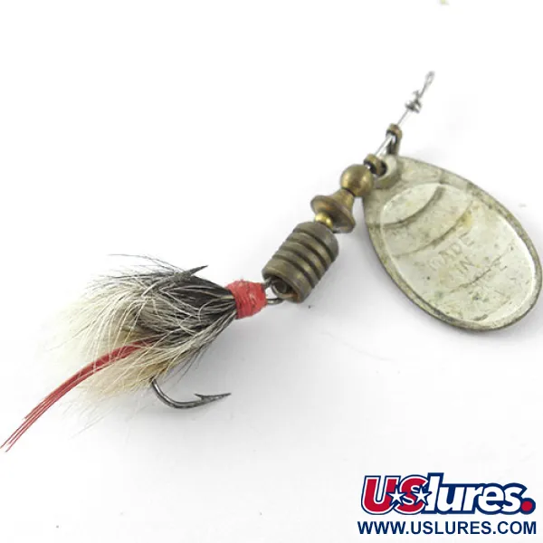 Mepps Aglia 2 dressed sukrė, Nikelis/Juoda/Balta, 4,7g, kailis, #1129