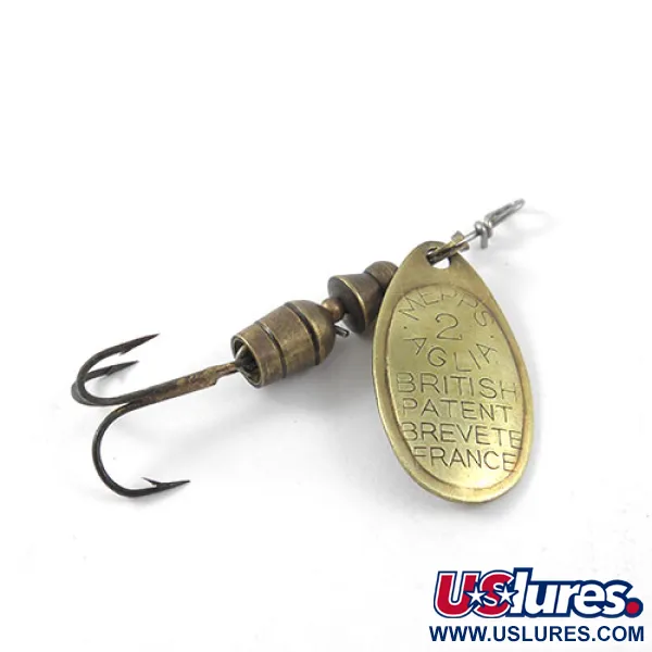 Mepps Aglia 2 Sukrė, Žalvaris, 4,5g, Vintažinė Klasika, #1154