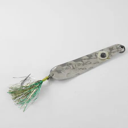 Luhr Jensen Flutter Spoon Vartiklė, Nickel / Yellow, 4g, Tinsel, #1166