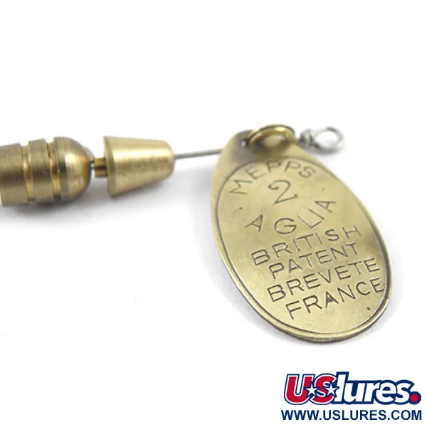 Mepps Aglia 2 Sukrė, Žalvaris, 4,5g, Prancūziškas Dizainas, #1171