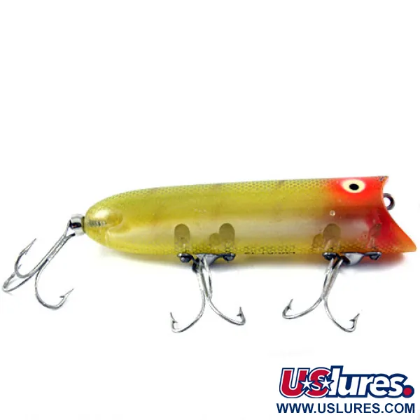 Heddon Lucky 13 Poperis, Yellow/Red/Green, 19g, Vintage, #1184