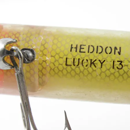 Heddon Lucky 13 Poperis, Yellow/Red/Green, 19g, Vintage, #1184