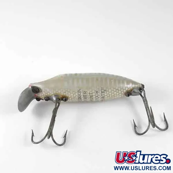 Heddon River Runt Floater, Balta / Pilka, 12,5g, Vintage, #1354