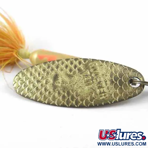 Worden’s Original Rooster Tail 4 Sukrė, Žalvaris/Geltona/Raudona, #1390