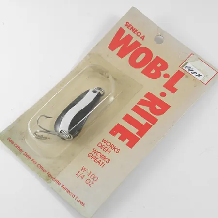 Seneca Wob-L-Rite Blizgė, Juoda / Balta, 7g, Gilus Vanduo, #1407