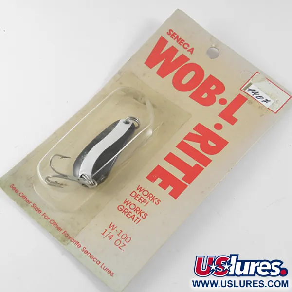 Seneca Wob-L-Rite Blizgė, Juoda / Balta, 7g, Gilus Vanduo, #1407