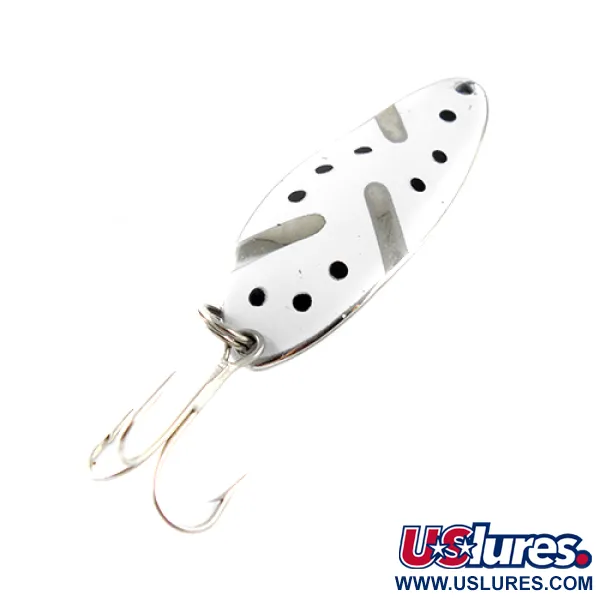 Little Cleo (Hula Girl) Blizgė, Nikelis / Balta, 10g, Vintage, #1441