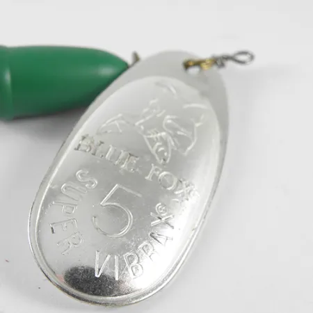 Blue Fox Super Vibrax 5 Sukrė, Nikelis / Žalia, 13g, Vibracija, #1504