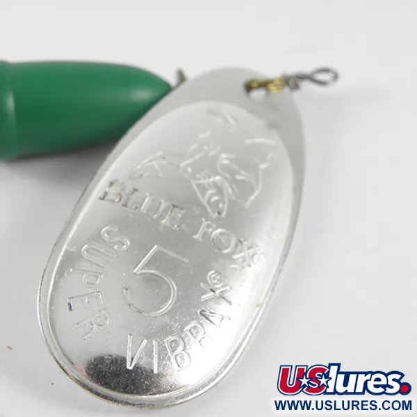 Blue Fox Super Vibrax 5 Sukrė, Nikelis / Žalia, 13g, Vibracija, #1504