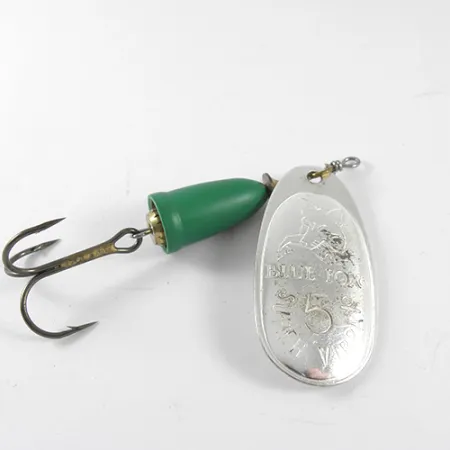 Blue Fox Super Vibrax 5 Sukre, Niklis/Žalia, 13g, Žalvarinė pavara, #1505