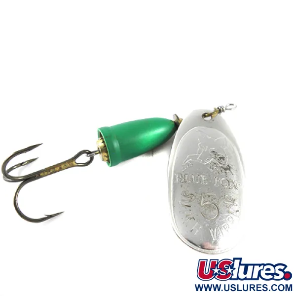 Blue Fox Super Vibrax 5 Sukre, Niklis/Žalia, 13g, Žalvarinė pavara, #1505