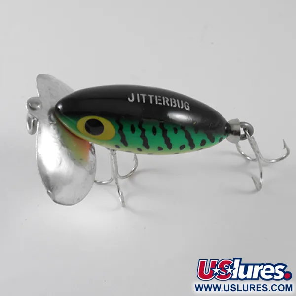 Fred Arbogast Jitterbug Paviršinis masalas, Fire Tiger, 7g, #1570