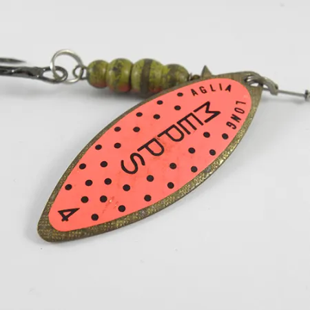 Mepps Aglia Long 4 Sukriukė, Žalvaris/Oranžinė, 17g, Gluosnio Lapas, #1703