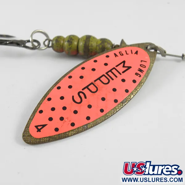 Mepps Aglia Long 4 Sukriukė, Žalvaris/Oranžinė, 17g, Gluosnio Lapas, #1703