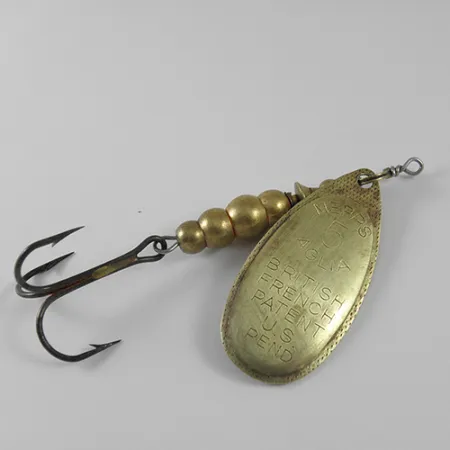 Mepps Aglia 5 Sukrė, Žalvaris, 14g, Štampuotas lapelis, #1719