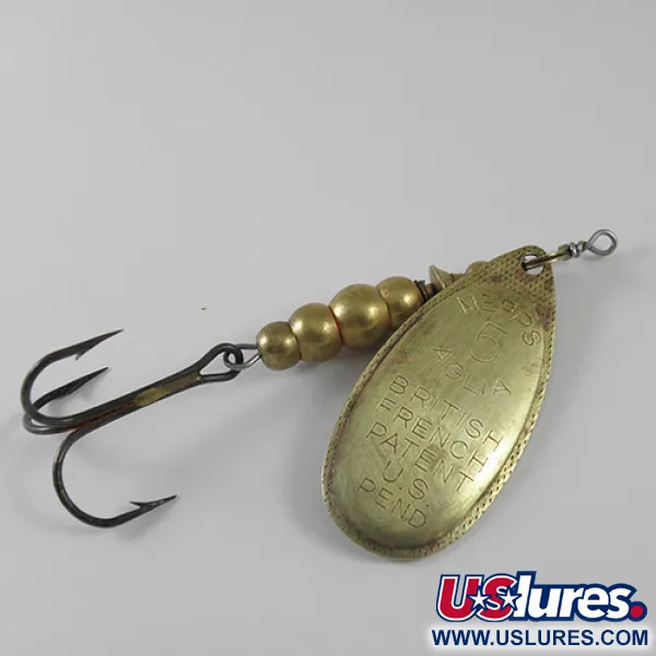 Mepps Aglia 5 Sukrė, Žalvaris, 14g, Štampuotas lapelis, #1719