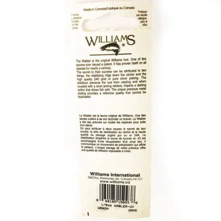 Williams Wabler W50 UV Blizgė, Auksas/Sidabras/Raudona, 14g, #1730