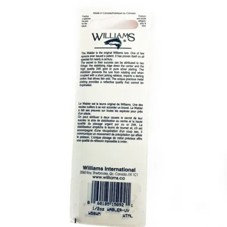 Williams Wabler W50 UV Blizgė, Sidabrinė/Raudona/Žalia UV, 14g, #1732