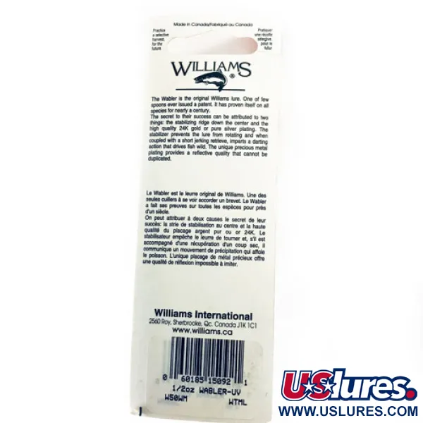 Williams Wabler W50 UV Blizgė, Sidabrinė/Raudona/Žalia UV, 14g, #1732