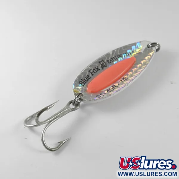 Blue Fox Rattlin Pixee Blizgė, Rainbow Nickel/Orange, 25g, #1738