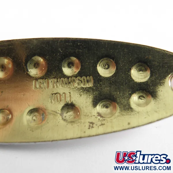 Len Thompson #11 Blizgė, Raudona/Balta/Žalvaris, 14g, Duobėta, #1747