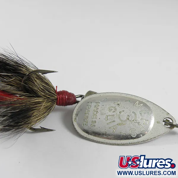 Mepps Aglia 3 dressed Sukrė, Nikelis, 7,3g, Voverės kailis, #1751