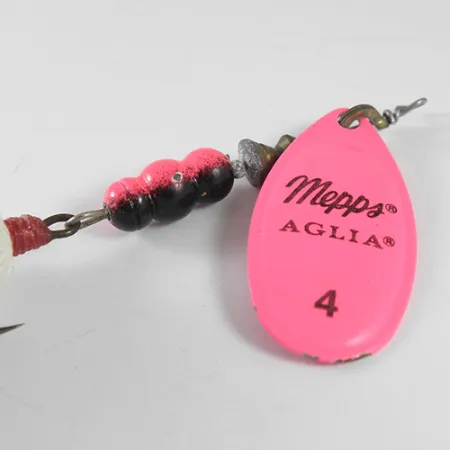 Mepps Aglia 4 dressed Sukpė, Fluorescent Pink, 10g, Puoštas trišakis, #1755