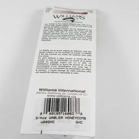 Williams Wabler W60 Blinkė, Auksuota, 21g, Korio tekstūra, #1763