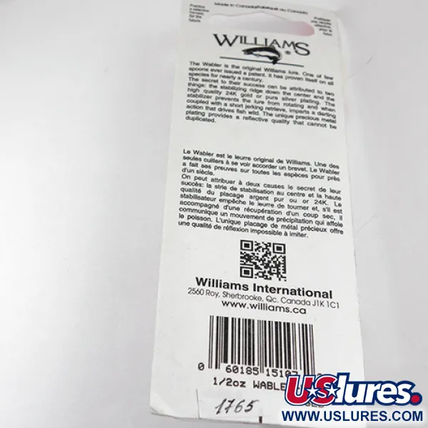 Williams Wabler W50 Blizgė, Sidabras/Mėlyna, 14g, Glow, #1765