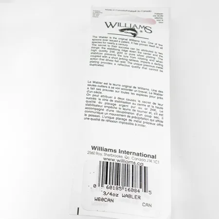 Williams Wabler W60 Blizgė, Sidabras/Žalia, 21g, #1767