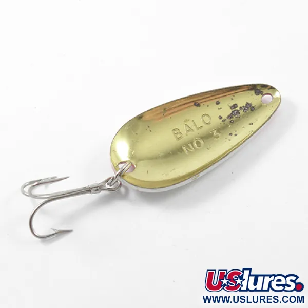 Balo 3 Blizgė, Raudona / Balta / Žalvaris, 14g, Žalvario Kėbulas, #1798