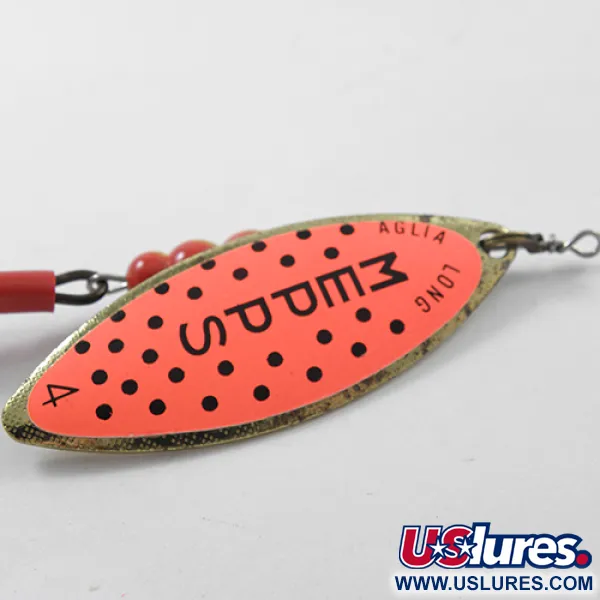 Mepps Aglia Long 4 Sukrė, Žalvaris / Oranžinė, 17g, Willow, #1825